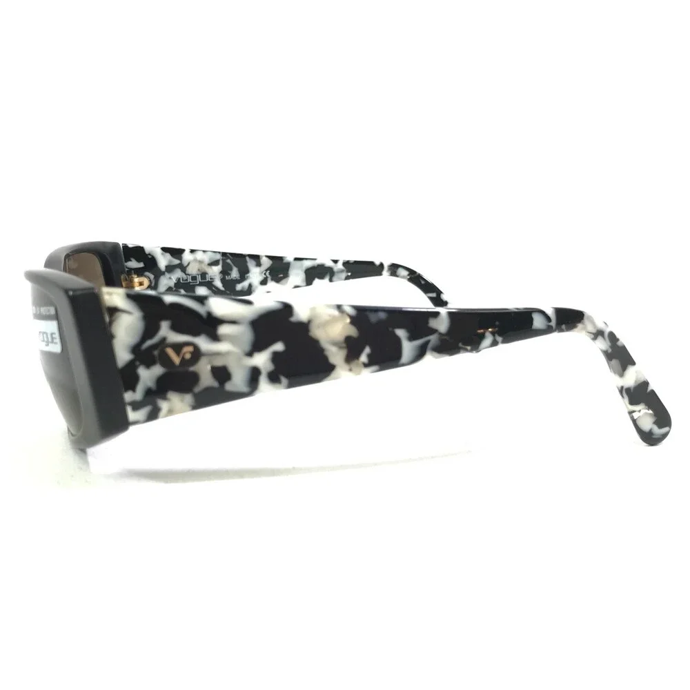 Vogue Sunglasses VO2068-S W767-S Black White Square Frames with Brown Lenses
